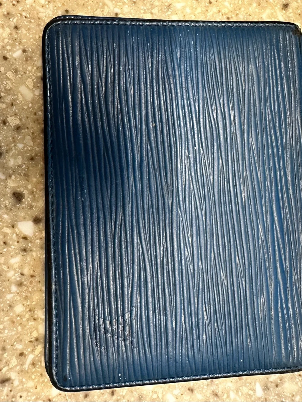 Louis Vuitton Blue Epi Leather Card ID Holder